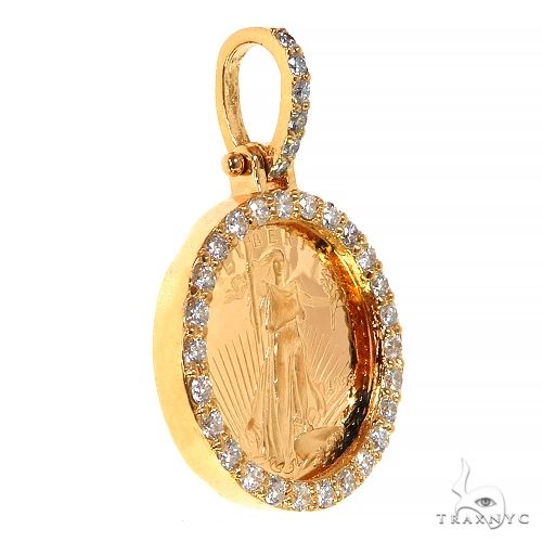 Buy Diamond Lady Liberty Coin Pendant 68171 – TraxNYC
