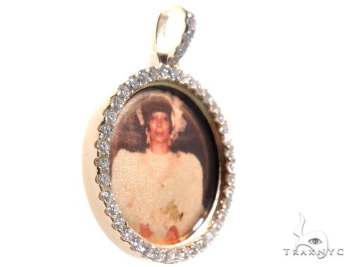 14K Gold Custom Photo Pendant 1 Inch 64428 - Image 2