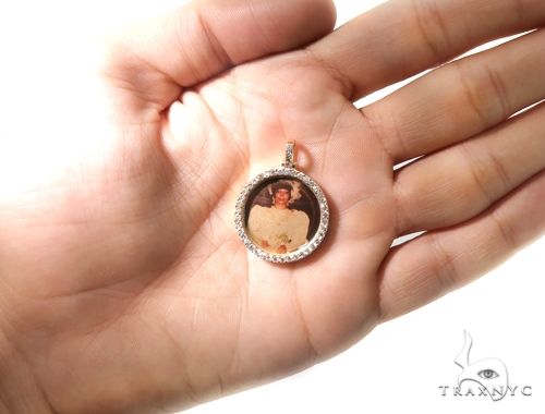 14K Gold Custom Photo Pendant 1 Inch 64428 - Image 6