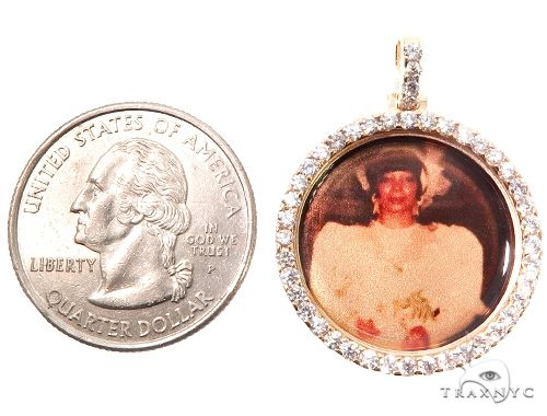 14K Gold Custom Photo Pendant 1 Inch 64428 - Image 7