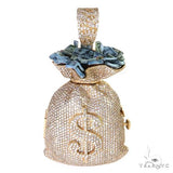 Lab-Grown Diamond Money Bag Treasure Pendant 69568