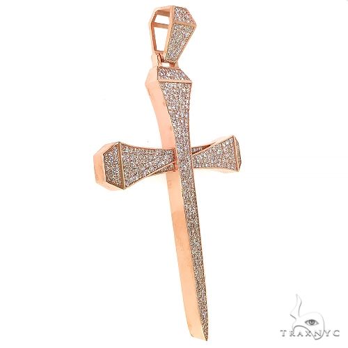 Large Diamond Nail Cross (Lab) 68649 - Image 2