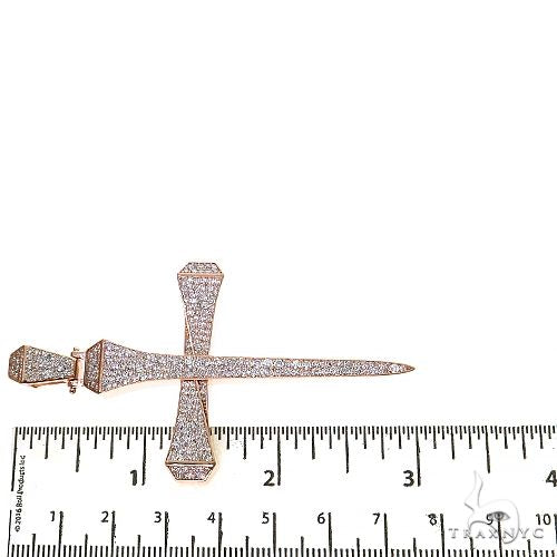 14K Gold Small Diamond Nail Cross (Lab), photo 6 of 7