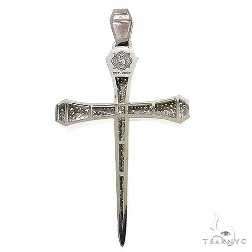 14K Gold Medium Diamond Nail Cross (Lab), photo 4 of 7
