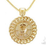 Diamond Pharaoh King Tut Pendant Franco Link Chain Set 65137 - Image 3