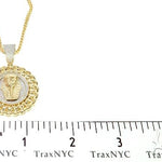 Diamond Pharaoh King Tut Pendant Franco Link Chain Set 65137 - Image 7