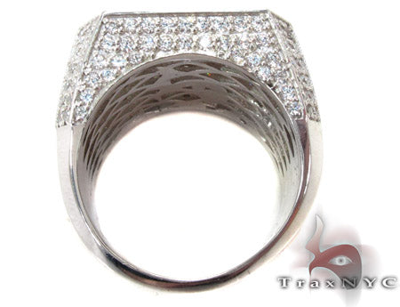 Mens Indulgence Silver Lab-Grown Diamond Ring, photo 5 of 7