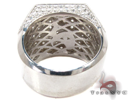 Mens Indulgence Silver Lab-Grown Diamond Ring, photo 6 of 7