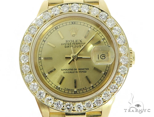 Diamond Rolex Datejust Lady Yellow Gold Watch 56565 - Image 1