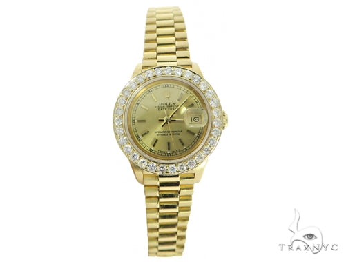 Diamond Rolex Datejust Lady Yellow Gold Watch 56565 - Image 2
