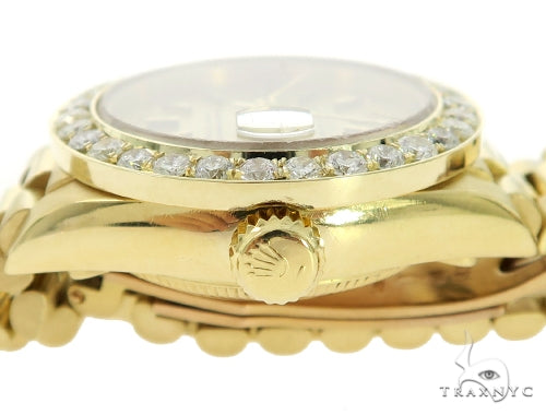 Diamond Rolex Datejust Lady Yellow Gold Watch 56565 - Image 7