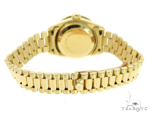 Diamond Rolex Datejust Lady Yellow Gold Watch 56565 - Image 9