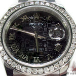 Diamond Rolex Datejust Steel 116200 BKJRO 29016 - Image 1
