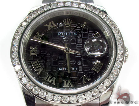 Diamond Rolex Datejust Steel 116200 BKJRO 29016 - Image 1