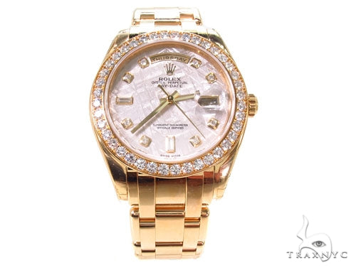 Diamond Rolex Day-Date Masterpiece 18K Gold Watch 36603 - Image 4