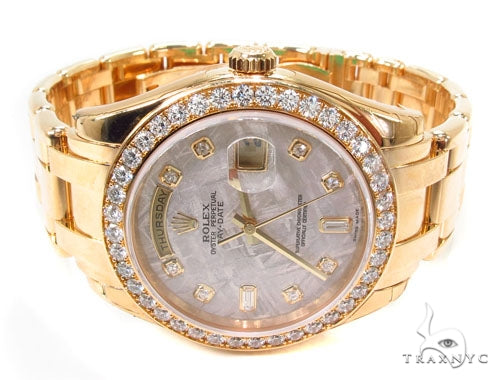 Diamond Rolex Day-Date Masterpiece 18K Gold Watch 36603 - Image 6