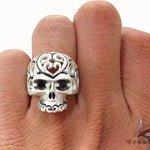 Mens Silver Skull Ring 31329 - Image 7