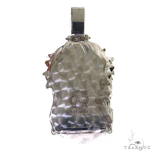 Diamond Spikes Crown Jesus Head Pendant 69149 | TraxNYC