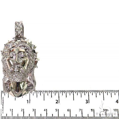 Diamond Spikes Crown Jesus Head Pendant 69149 | TraxNYC