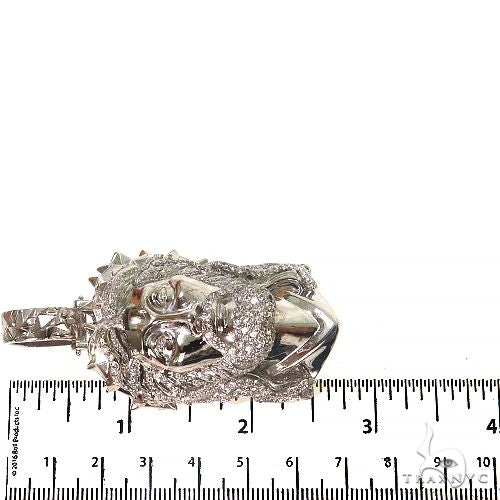 Diamond Spikes Crown Jesus Head Pendant 69149