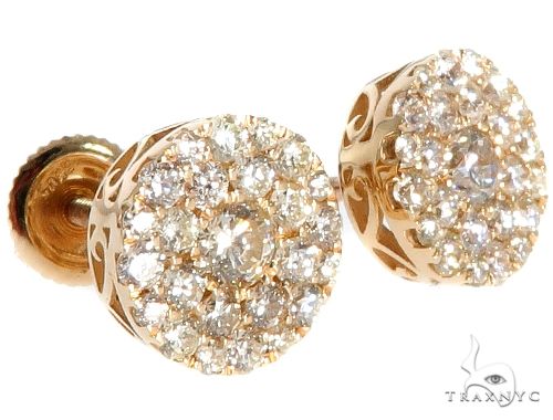 14K Gold Diamond Stud Earrings 64175 - Image 1
