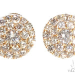 14K Gold Diamond Stud Earrings 64175 - Image 3