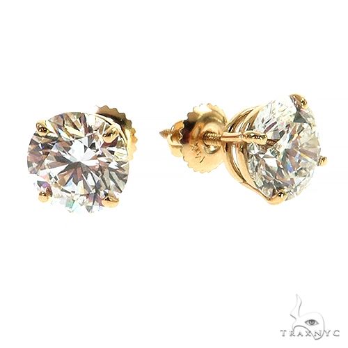 2ct each Diamond Stud Earrings (Lab) 68570 - Image 2
