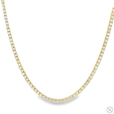 14K Gold Diamond Tennis Chain 16 Inch 2.3mm 70841