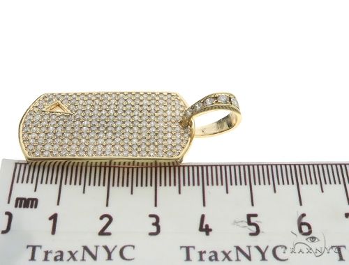 10K Gold Diamond Triangle Dog Tag Pendant, photo 11 of 12