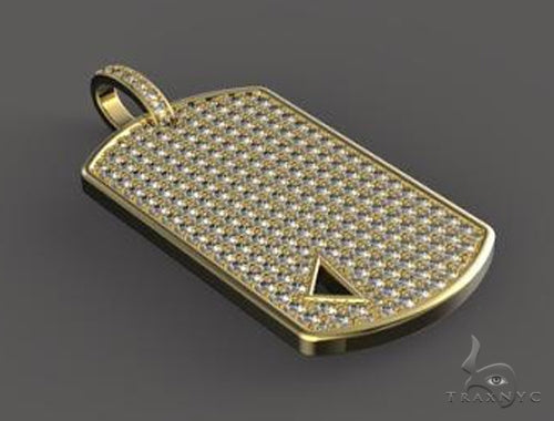Diamond Triangle Dog Tag Pendant 45573 - Image 9