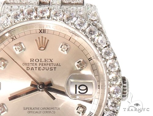 Custom Fully Iced Out Datejust Rolex Watch 64126 - Image 3