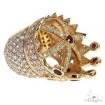 Diamond With Ruby Recreated  Tupac Crown Ring 69132 - Image 5