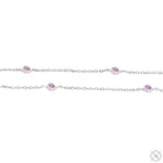 Pink Sapphire Bezel Necklace 70422 - Image 3