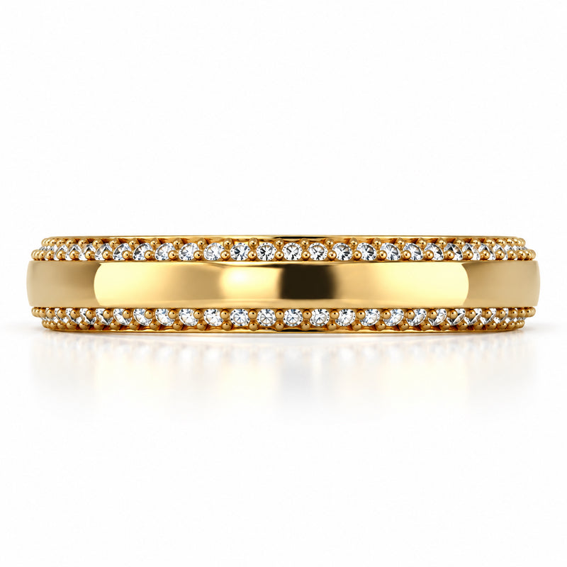 Diamond Border Wedding Band, photo 2 of 6
