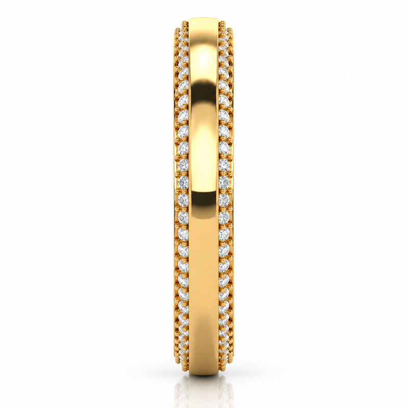 Diamond Border Wedding Band, photo 6 of 6