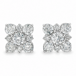 Diamond Cluster Square Studs 70739