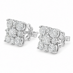 Diamond Cluster Square Studs 70739