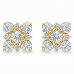 Diamond Cluster Square Studs 70739