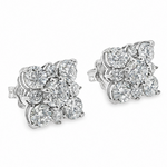 Diamond Cluster Square Studs 70739