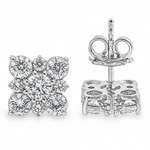 Diamond Cluster Square Studs 70739