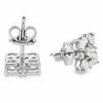 Diamond Cluster Square Studs 70739