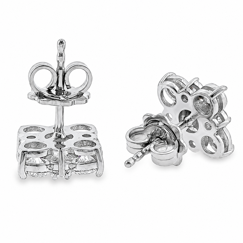 Diamond Cluster Square Studs 70739