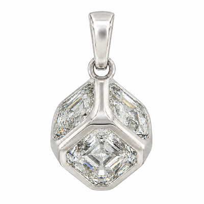 Diamond Cube Bezel Pendant 71788