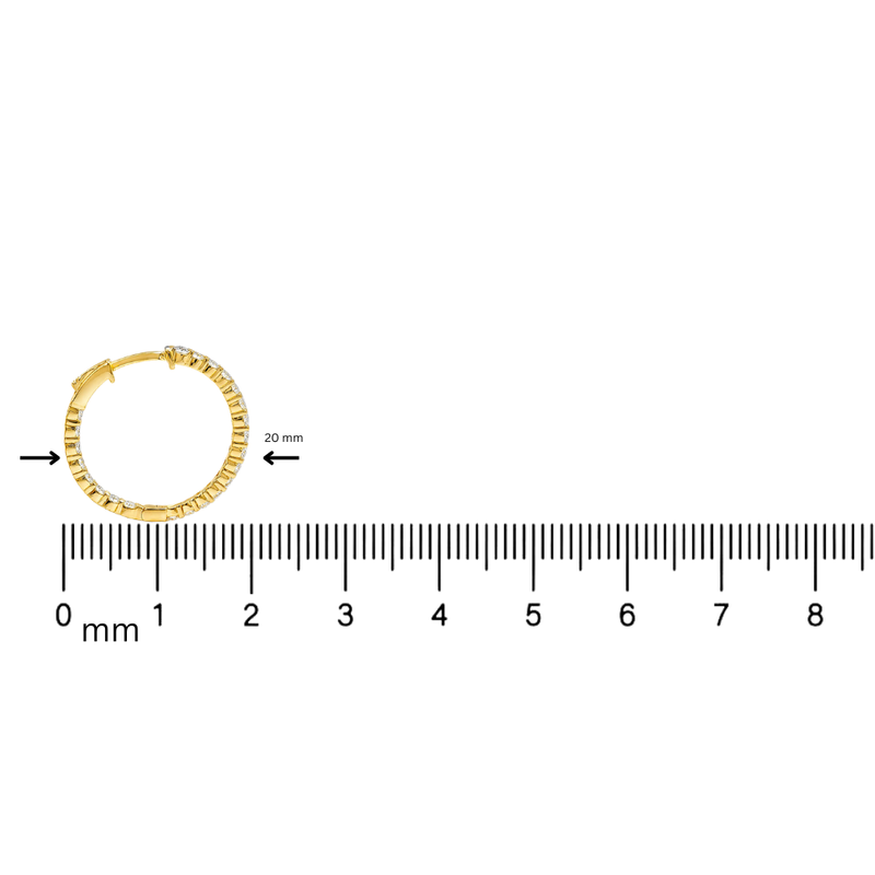 Diamond Hoop Earrings 1 Ct 71389