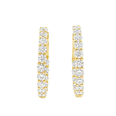 Diamond Hoop Earrings 2 Ct 71388