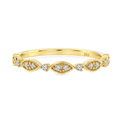 Diamond Leaf Eternity Band