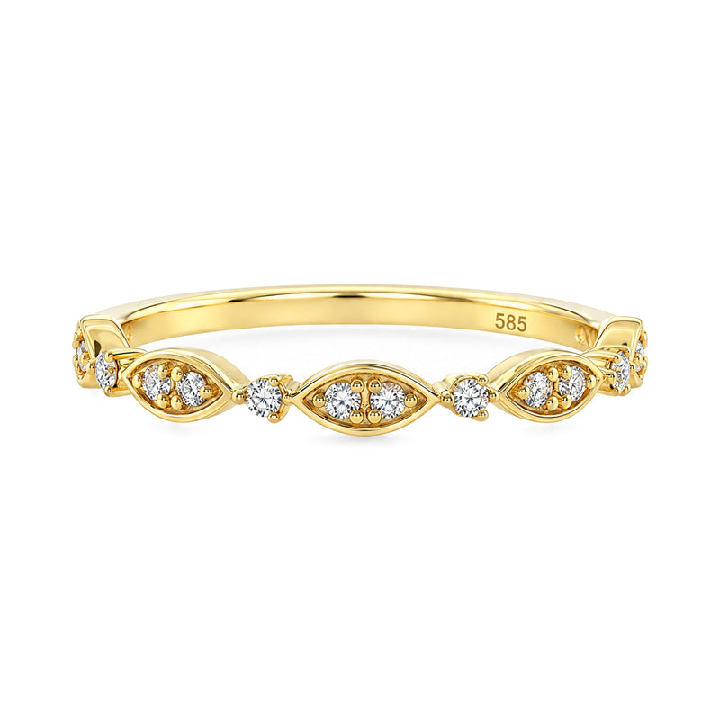 Diamond Leaf Eternity Band