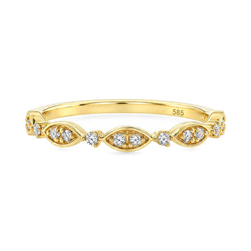 Diamond Leaf Eternity Band