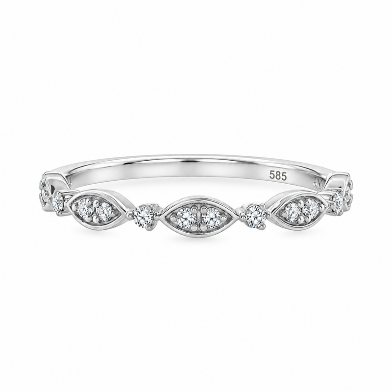 Diamond Leaf Eternity Band 71886