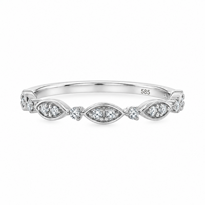 Diamond Leaf Eternity Band